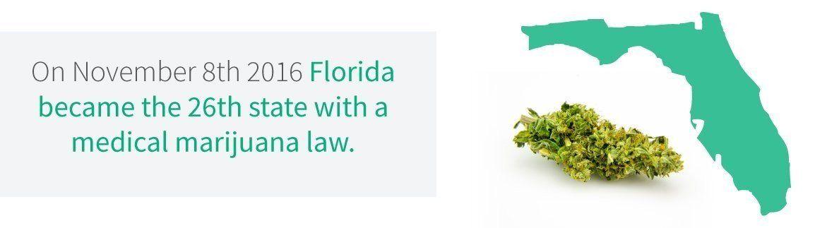 Florida became the 26th state with a medical marijuana law.