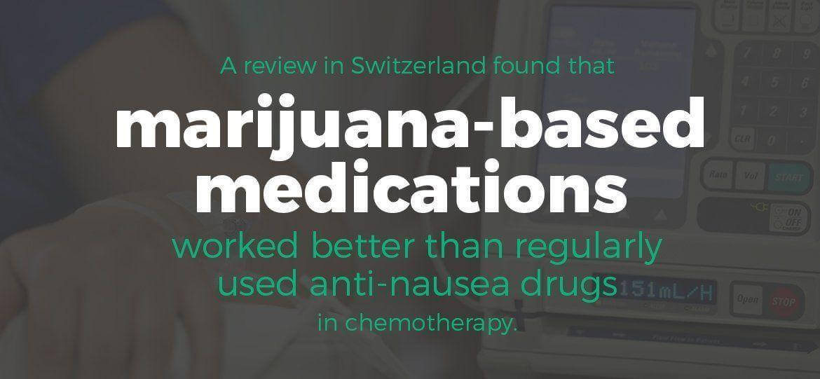 According to a review in Switzerland, marijuana-based medications worked better than regularly used anti-nausea drugs.